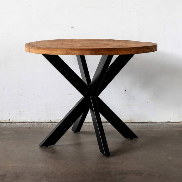 Giga Meubel - Ronde Eettafel - Hout - Metaal - Eettafel Thijs Ø150cm