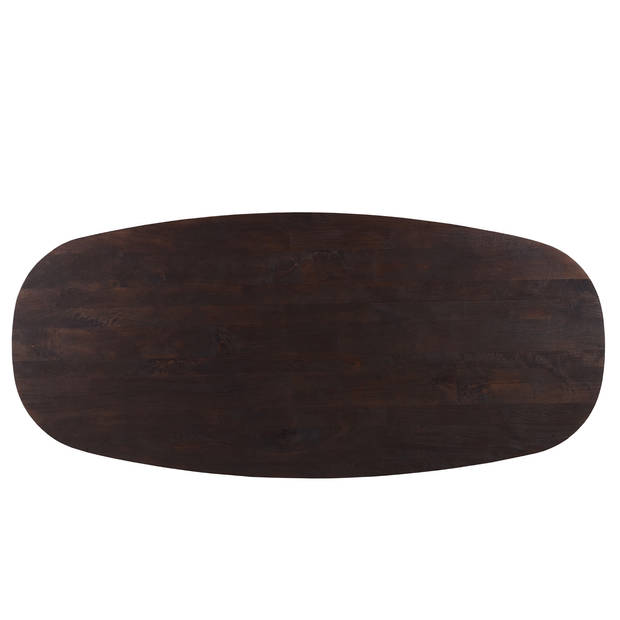 Giga Meubel - Eettafel Bruin Ovaal Mangohout - 200cm - Tafel Genève