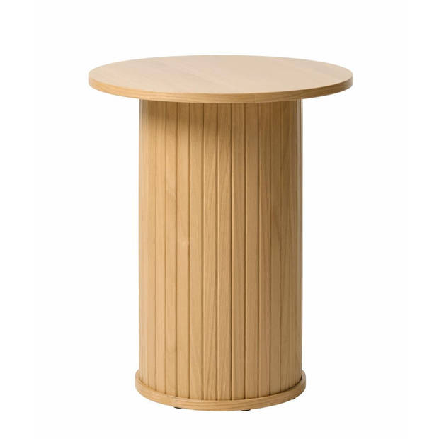 Giga Meubel Bijzettafel Eikenhout Ø50cm - Naturel - Tafel Nola