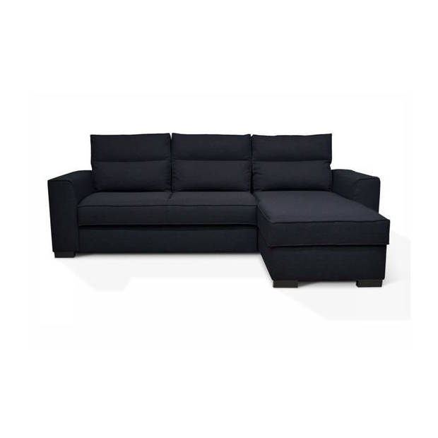 Omkeerbare converteerbare hoekbank 4 plaatsen Montreal - donkerblauwe stof - l 247 x d 158 x H 92 cm - gemaakt in FR