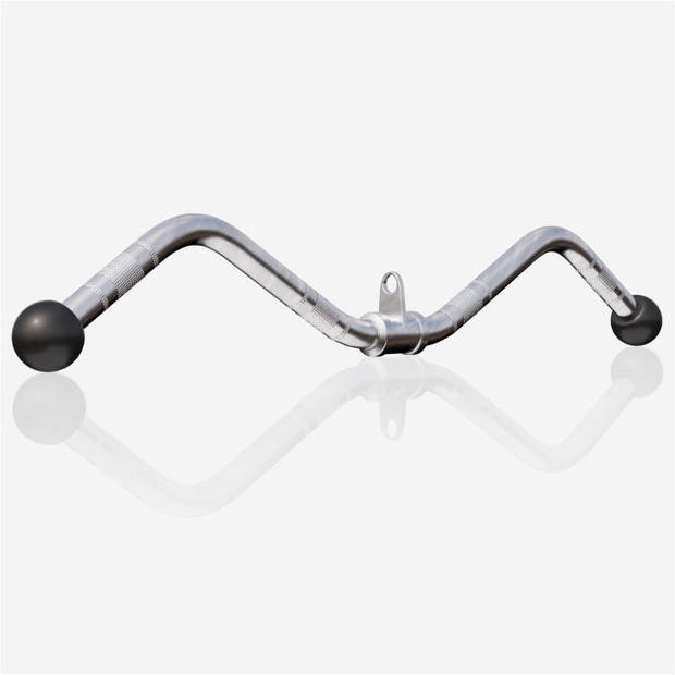 Gorilla Sports Curlgreep - Fitness handgreep - Anti-slip - 75 cm - Chroom - Belastbaar tot 200 kg