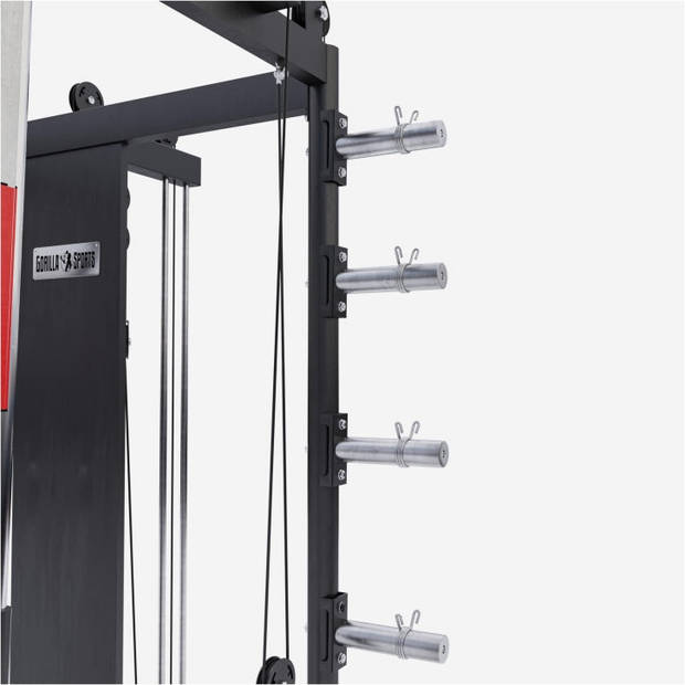 Gorilla Sports Smith Machine - Krachtstation - Multi Press - Homegym - Full body training - Incl. accessoires