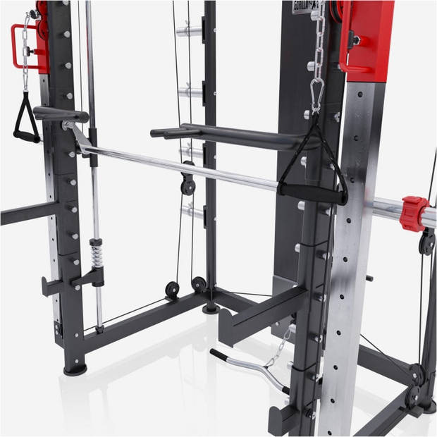 Gorilla Sports Smith Machine - Krachtstation - Multi Press - Homegym - Full body training - Incl. accessoires