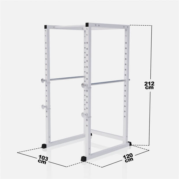 Gorilla Sports Power Cage - Hoogwaardig staal - belastbaar tot 250 kg