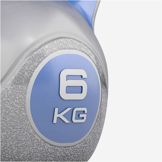 Gorilla Sports Kettlebell Trendy - Kunststof - 6 kg - Grijs - Paars
