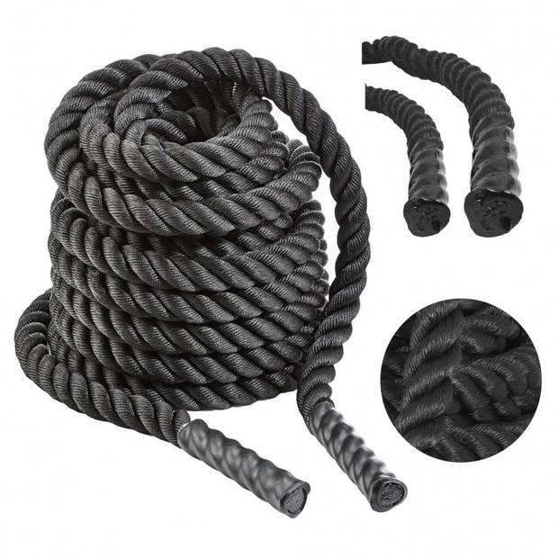 Gorilla Sports Power Rope - Hoogwaardig Nylon - 15 m lang - Diameter 50 mm
