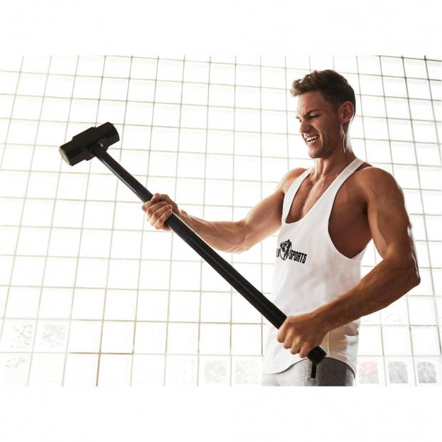 Gorilla Sports Gewichthamer - Sledge Hammer - Fitnesshamer - Crossfit - Gietijzer met rubber coating - 10 kg