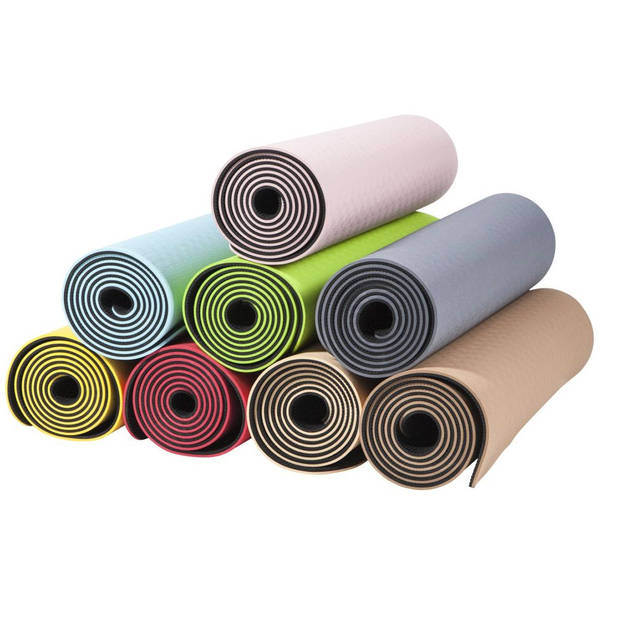 Gorilla Sports Yoga Mat - Pilates Mat - TPE - 180 x 60 x 0,6 cm - Grijs