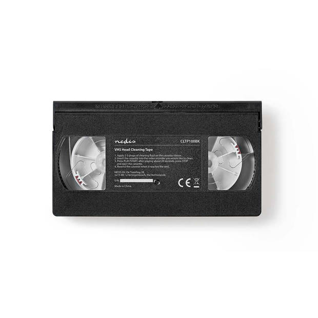 Nedis VHS-Reinigingscassette - CLTP100BK - Zwart