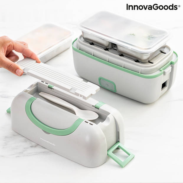 3-in-1 elektrische steamer lunchtrommel met recepten Beneam InnovaGoods