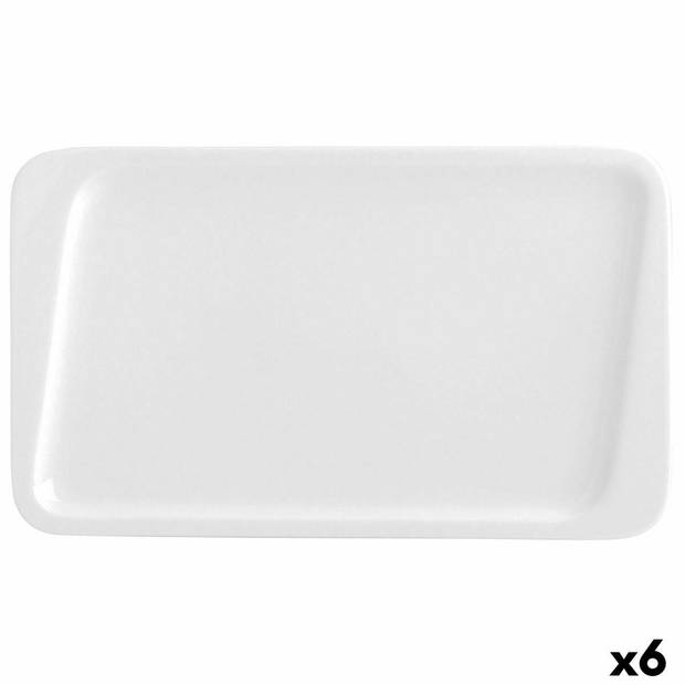 Eetbord Quid Chef Wit Keramisch 30 x 18 cm (6 Stuks) (Pack 6x)