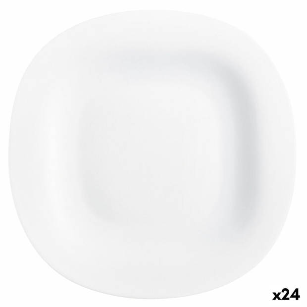 Eetbord Luminarc Carine Blanco Wit Glas Ø 26 cm (24 Stuks)