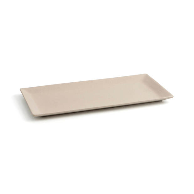 Snackdienblad Quid Mineral Keramisch Beige (15 x 30 cm) (8 Stuks)