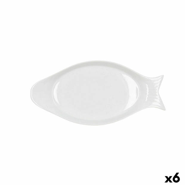 Serveerschaal Quid Gastro Keramisch Wit (32.5 x 15,5 x 2,5 cm) (Pack 6x)