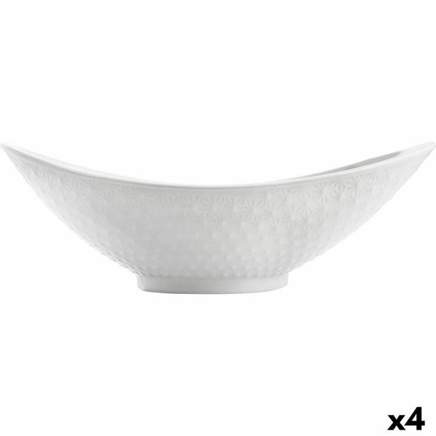 Serveerschaal Quid Gastro Keramisch Wit (28,2 x 15,5 x 9 cm) (Pack 4x)