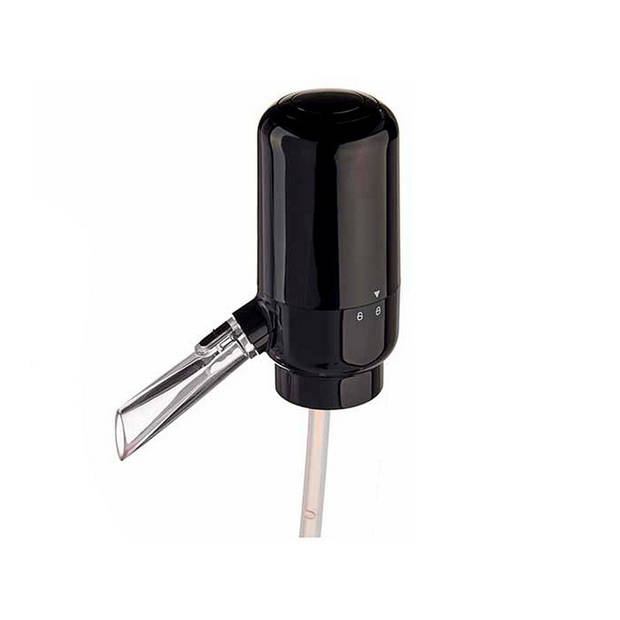 Dispenser Wijnbeluchter Zwart Transparant Siliconen ABS 5 x 11 x 10 cm