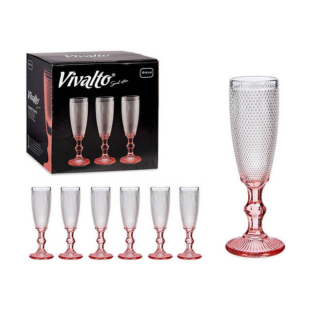 Champagneglas Punten Glas 6 Stuks (180 ml)