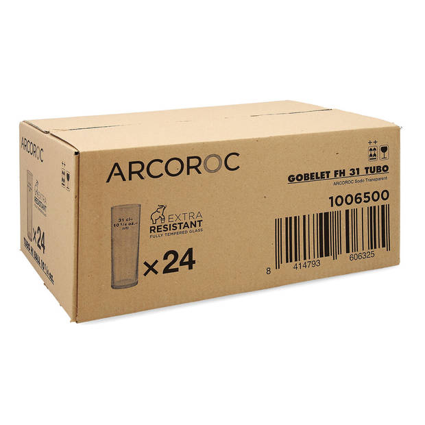 Glazenset Arcoroc Buis Transparant Glas 300 ml (24 Stuks)