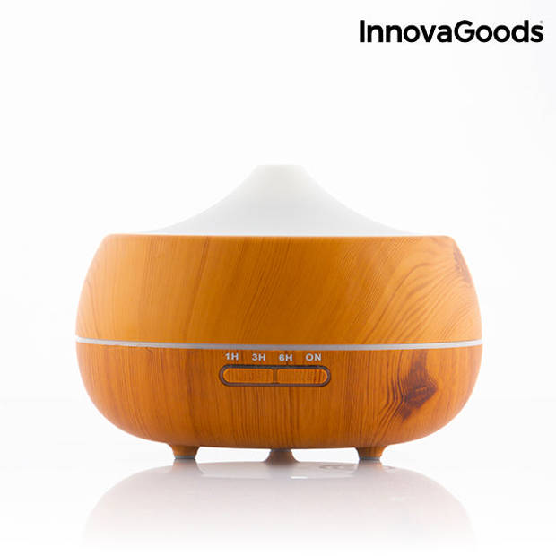 Aromaverstuiver bevochtiger met meerkleurige LED Wooden-Effect InnovaGoods