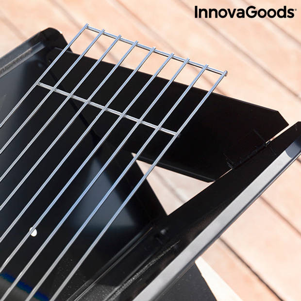 Opvouwbare draagbare barbecue voor gebruik met houtskool FoldyQ InnovaGoods