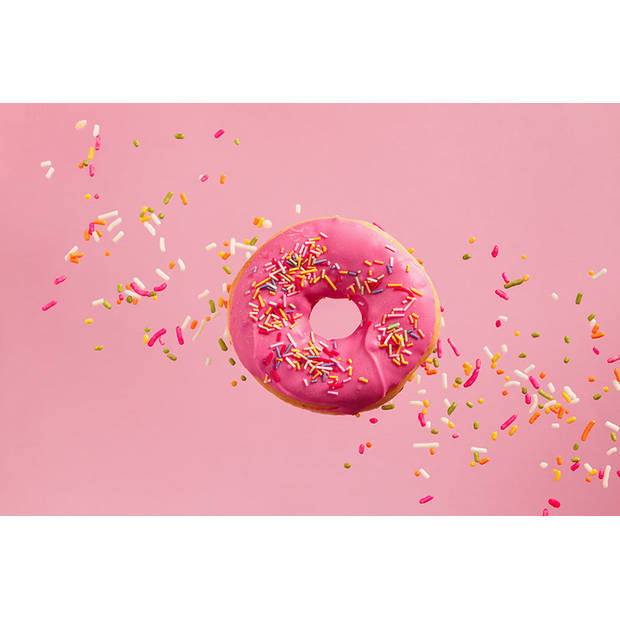 Inductiebeschermer - Roze Donut - 78x52 cm