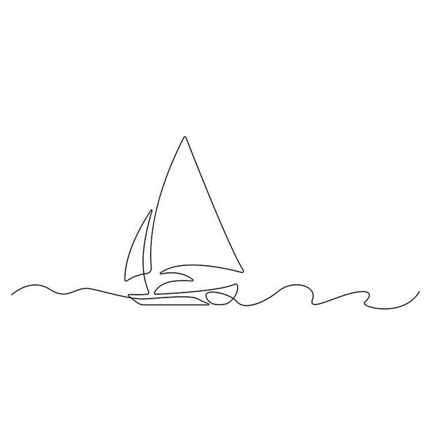 Inductiebeschermer - Sailboat Art - 91.2x52 cm