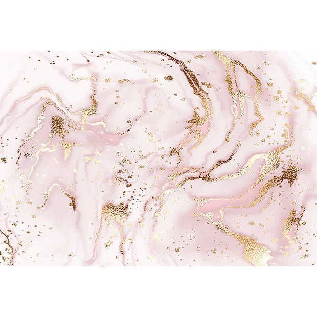 Inductiebeschermer - Marmer Roze Goud - 59x51 cm