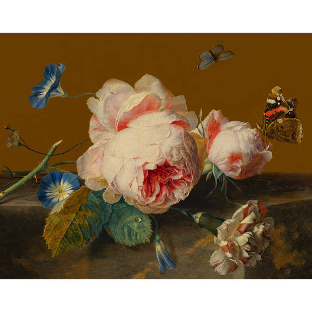 Inductiebeschermer - Bloemen en Vlinders - 58.3x51.3 cm