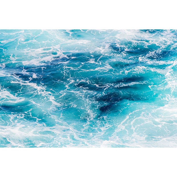Inductiebeschermer - Blauw water - 95x50 cm