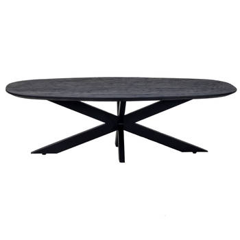 Giga Meubel - Salontafel Deens Ovaal - Zwart - 130cm - Salontafel Jordan