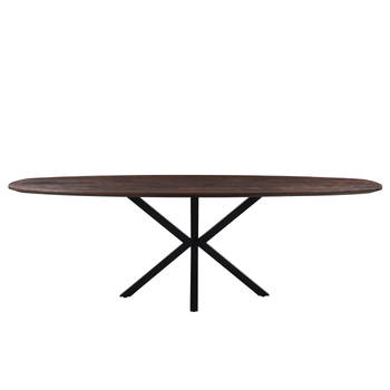 Giga Meubel - Eettafel Ovaal - Bruin - 240cm - Eettafel Lissabon