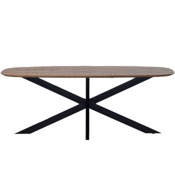 Giga Meubel - Eettafel Bruin - Deens Ovaal - 160cm - Tafel Jordan