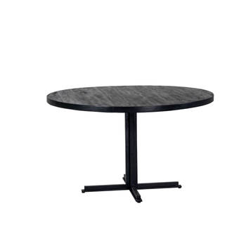 Giga Meubel - Eettafel Rond - Zwart - Ø130cm - Eettafel Otis