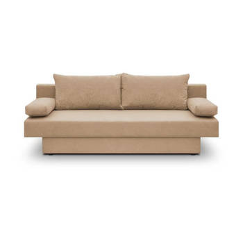 3-zits slaapbank Pyry - Beige stof/zand L 187 X D 85 cm