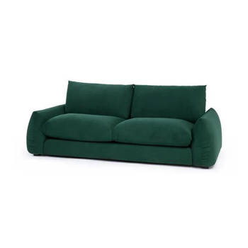 3 -Seater Vaste bank Tyfa - Velvet groene fles - L 231 x D 102 x H 78 cm - Frankrijk