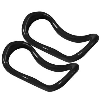 NordFalk yoga / pilates ring 23 cm - fitness stretch ring - 2 stuks - zwart