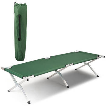 NordFalk veldbed XL 190 x 64 cm - aluminium campingbed / stretcher / kampeerbed - groen