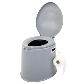 NordFalk draagbaar campingtoilet 6 liter - Camping toilet met binnenemmer - incl. Deksel en Rolhouder