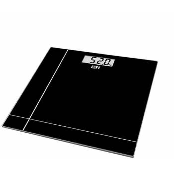 Digitale Personenweegschaal EDM Kristal Zwart 180 kg (26 x 26 x 2 cm)
