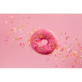 Inductiebeschermer - Roze Donut - 81x52 cm