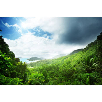 Spatscherm Seychellen Jungle - 70x50 cm