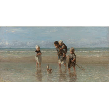 Spatscherm Kinderen der zee - 90x45 cm