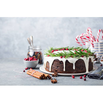 Inductiebeschermer - Kerstcake - 80x55 cm