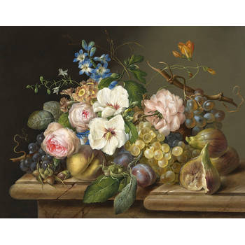 Spatscherm Roses and Grapes - 90x70 cm