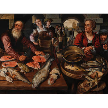 Inductiebeschermer - De Vismarkt - 81.6x52.7 cm