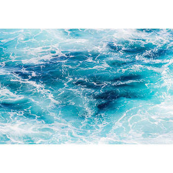Inductiebeschermer - Blauw water - 83x51.5 cm
