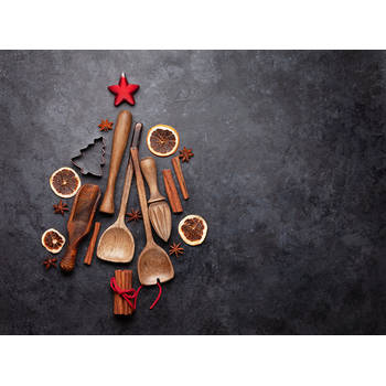 Inductiebeschermer - Christmas Cooking - 65x52 cm