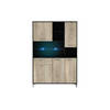 ECO Keuken dressoir met LED L 120 cm - Eik en mat zwart