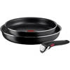 Tefal L1539143 Zwart Aluminium 3 Onderdelen 2 Stuks Ø 24 cm Ø 28 cm Pannenset