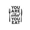 Inductiebeschermer - You are What You Eat - 81x52 cm